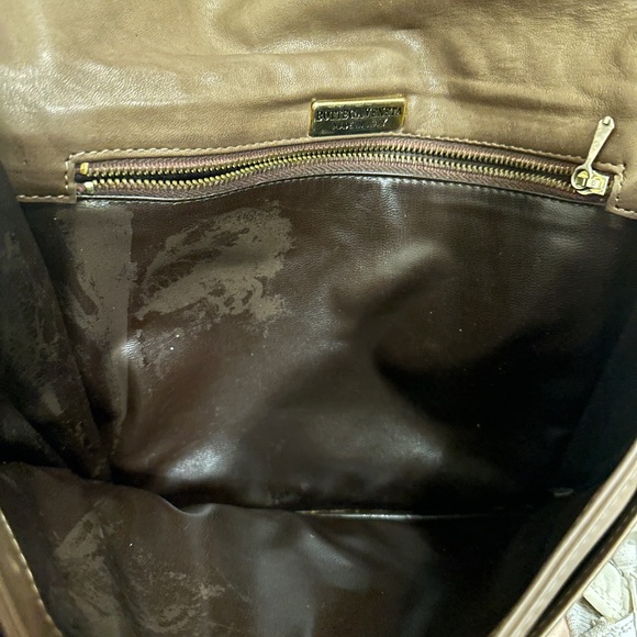 Bottega Veneta Brown Nappa Leather Intrecciato Flap Bag - Picture 4 of 6